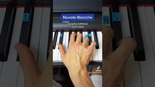 Nuvole Bianche easy piano tutorial [upl. by Lusty]