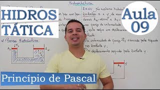 Hidrostática  Aula 09 Princípio de Pascal [upl. by Ellerrehc]