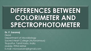 Differences Between Colorimeter and Spectrophotometer [upl. by Ahsinrats]