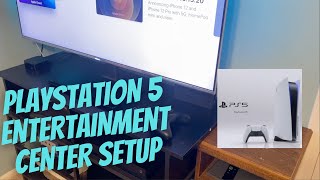 PlayStation 5 Entertainment Center Setup  PERLESMITH Universal TV stand Review [upl. by Ioyal]