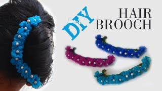 How to make hair brooch  hair brooch tutorial Malinicreation [upl. by Giffie136]