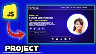 How To Create Responsive Portfolio Website Using HTML CSS amp JavaScript  JavaScript Tutorial Steps [upl. by Egnalos]