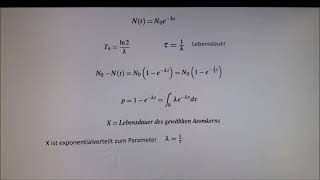 Kernphysik 44 Radioaktiver Zerfall als stochastischer Prozess [upl. by Targett]