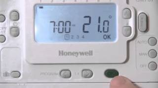 Video Honeywell thermostats program setting [upl. by Akeret]