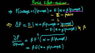 Discrete choice models  partial effect part 1 [upl. by Giorgi]