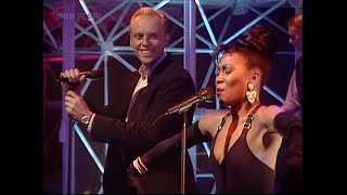 Heaven 17  Temptation Brothers in Rhythm Remix TOTP  1992 [upl. by Ecadnac]