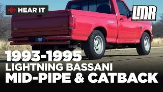 19931995 Ford SVT Lightning Bassani MidPipe amp Cat Back Exhaust  Sound Clips [upl. by Ahcsropal]