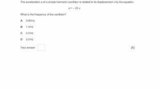 Oscillation Exam Questions  A Level Physics AQA Edexcel OCR A level 1 [upl. by Ailev355]