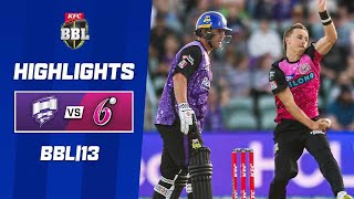 Hobart Hurricanes v Sydney Sixers  BBL13 [upl. by Karlotta769]