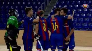 HIGHLIGHTS HOQUEI PATINS Lliga Catalana FC Barcelona Lassa B – CP Manlleu 54 [upl. by Liza]