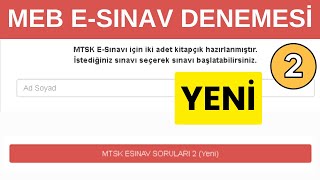 MEB eSınav Denemesi  EHLİYET SINAV SORULARI [upl. by Kippar15]