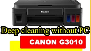 Canon G3010 Manual nozzle check amp Deep cleaning Test print [upl. by Norrabal]