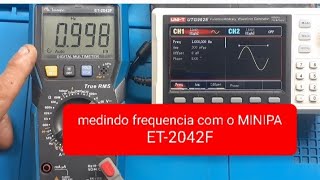 como medir frequência com o multimetro mínima ET2042F [upl. by Philipson714]