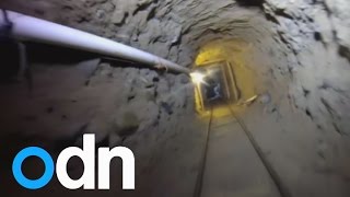 Mexican authorities find drug tunnel close to US border [upl. by Ailene]