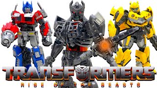 Transformers RISE OF THE BEASTS Blokees OPTIMUS PRIME BUMBLEBEE amp SCOURGE Model Kit Review [upl. by Hyacintha]