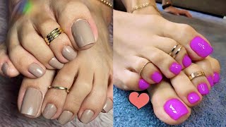 Latest toe nails color designs ideas Fresh and pretty toe nails pedicure colors collection 2024 [upl. by Eemak]