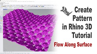 Create TexturePattern in Rhino 3D Flow Along Surface Command 422 [upl. by Drofyar]