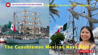 The Cuauhtemoc Mexican Navy Ship Tricontinental 2024 navyship tallship crew trainingvoyage [upl. by Ade370]