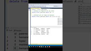 Eliminar Rangos de Resgistros en SQL Server programacion basededatos facultadautodidacta [upl. by Plate]