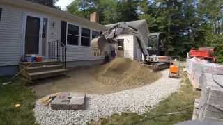 Front Yard Paver Patio Construction Time Lapse [upl. by Araik]