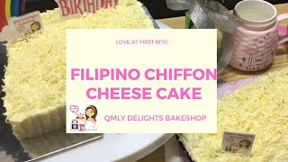 39 Filipino Chiffon Cheese Cake  Ultimate Recipe Ever  Baking is my Passion  QMLY Delights [upl. by Tirrag]