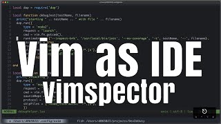 Vim as IDE Config Part 3 Vimspector [upl. by Crespi]