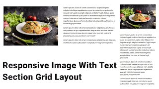 Responsive Image With Text Section Design Using CSS Grid  Grid Layout  DeveloperHub [upl. by Todhunter998]