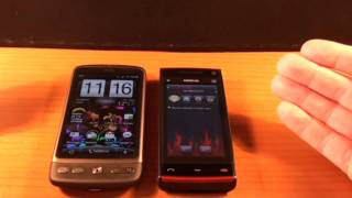 HTC Desire Android vs Nokia X6 Symbian da batista70phone [upl. by Damalis]