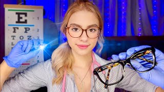 ASMR DETAILED Eye Exam Lens 1 or 2 👓 Doctor Roleplay REALISTIC Vision Test Glasses Fitting 👓 [upl. by Nolyaw613]