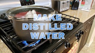 HOW TO Make DISTILLED WATER  At Home EASY  Please APPLAUD this video if it helps you [upl. by Yekciv]