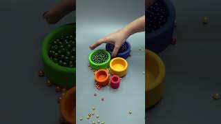 Satisfying Video Beads  ASMR Video  Relaxing Five Cups Oddly Beads Sound [upl. by Aeneus]