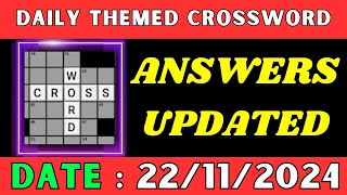 Daily Themed Crossword Puzzle Answers  Academic Fridays November 22 2024 [upl. by Sinnylg]