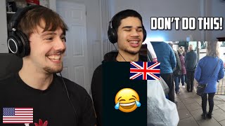 Americans React to Ten Things You Should Never Do in the UK [upl. by Kentiggerma]