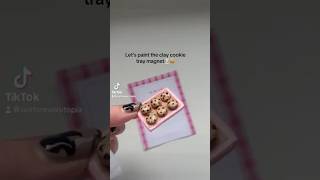 Clay cookie tray magnet 👩🏻‍🍳🍪 airdryclay clayart clayvideos airdryclayart [upl. by Ahsiket]