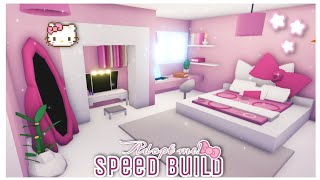 Hello kittys room 🎀 Speed Build Roblox Adopt Me [upl. by Eibrab]