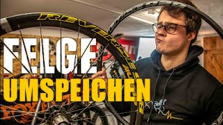 Fahrrad Felge umspeichen und zentrieren  ausführlicher Workshop [upl. by Garrot]