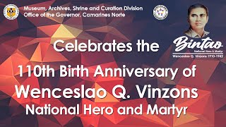 Celebration of the 110th Birth Anniversary of Wenceslao Q Vinzons Full Video [upl. by Cletis497]