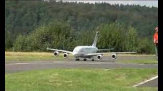 A380 model landing at EDFO Michelstadt [upl. by Iadrahc]