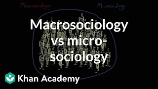 Macrosociology vs microsociology  Society and Culture  MCAT  Khan Academy [upl. by Geraint]