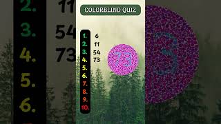 Color Vision Test I Colorblind Test colourvision colourblind colorblind colorvisión shortvideo [upl. by Attenahs247]