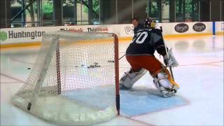 Columbus Blue Jackets Development Camp Goaltender Instruction 782014 [upl. by Rubi735]