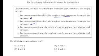 Confidence level margin of error and sample size 29 [upl. by Phenica601]