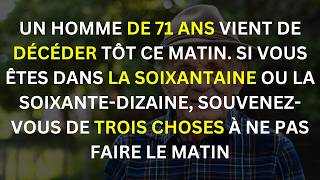 Un homme de 71 ans est décédé ce matin  Que pouvonsnous en apprendre [upl. by Enilarac]