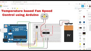 Temperature based Fan Speed Control using Arduino Tinkercad Projects Automatic Bike Engine Cooling [upl. by Arerrac505]