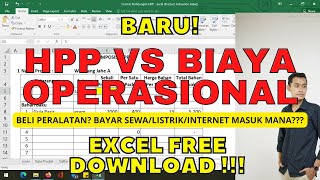 MUDAH Cara Membedakan HPP dangan Biaya Operasional Excel Harga Pokok Produksi [upl. by Nitsa]