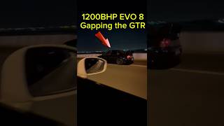 1200BHP EVO 8 VS 1200BHP GTR WON WINS automobile car race reaction fast turbo boost bye [upl. by Caputto156]