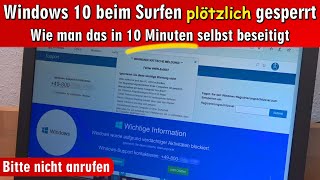 Windows 10 Support ❓ blockiert Internet ⭐ PC und Laptop bereinigen und säubern [upl. by Ahsetel76]