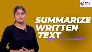 PTE Writing  Summarize Written Text maxoverseas pte ptelistening [upl. by Jake776]