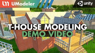 THouse Modeling with UModeler 10 in Unity [upl. by Eelram71]