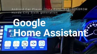 Android Car Player  Google Home Assistant on Honda City [upl. by Haeli]